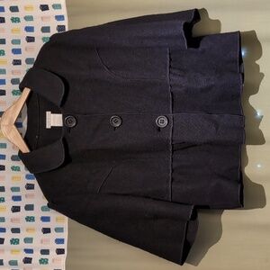 100% boiled wool Cropped peplum